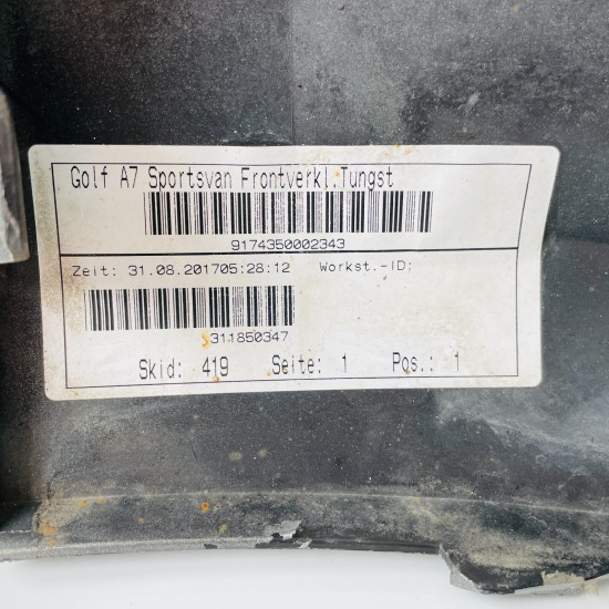 VW Golf Sportsvan Sv Front Bumper Genuine Grey 4 Pdc + Jets 2015 – 2018 [aj74]