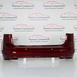VW Golf Sv Sportsvan Rear Bumper Genuine Red -no Reapairs - 2017 - 2021 [ak40]