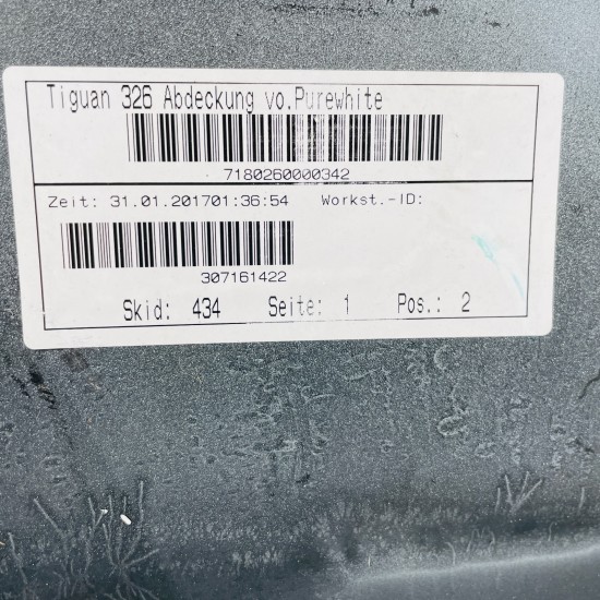 VW Tiguan Front Bumper With Pdc And Jets Genuine White 2016 – 2020 [ap107]