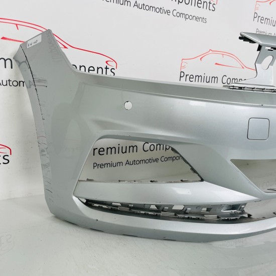 VW Polo Front Bumper Genuine Silver Mk6 Se With Pdc 2017 - 2022 [an140]