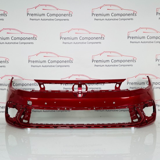 VW Polo Front Bumper Mk6 R-line Genuine Red 2gs807221h 2022 - 2024 [an135]