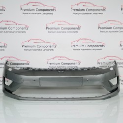 VW Golf Sportsvan Sv Front Bumper Genuine Grey 4 Pdc + Jets 2015 – 2018 [aj74]