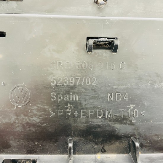 VW Polo Front Bumper Lower Spoiler Lip Trim 6r0805915c | 2009 – 2014 [zb9]