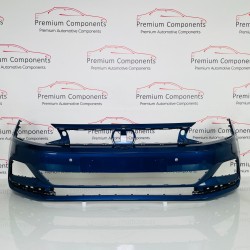 VW Polo Front Bumper Mk6 Se Genuine Blue 2gs807221 | 2017 - 2022 [as99]