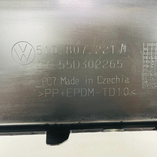 VW Golf Sportsvan Plus Front Bumper Sv Genuine Grey 510807221m | 2017 - 2021