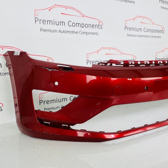 VW Golf Sportsvan Front Bumper Sv Genuine Red 510807221f | 2015 – 2018 [at48]