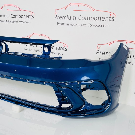 VW Polo Front Bumper Genuine Blue Mk6 R-line 2022 - 2024 [ac4]