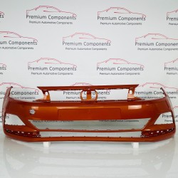 VW Polo Front Bumper Genuine Orange Mk6 Se 2g0807221 | 2017-2022 [at115]