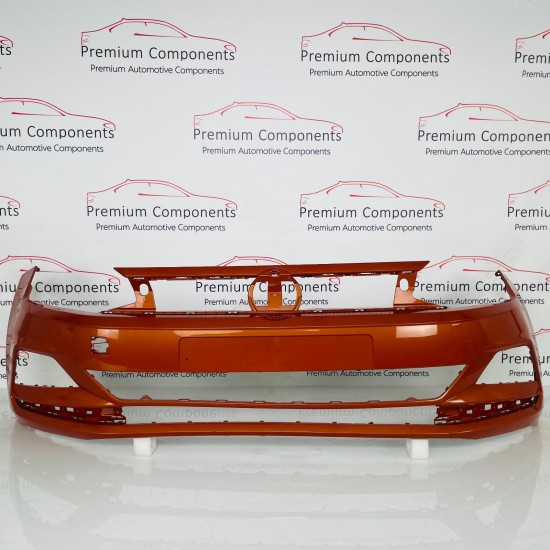 VW Polo Front Bumper Genuine Orange Mk6 Se 2g0807221 | 2017-2022 [at115]