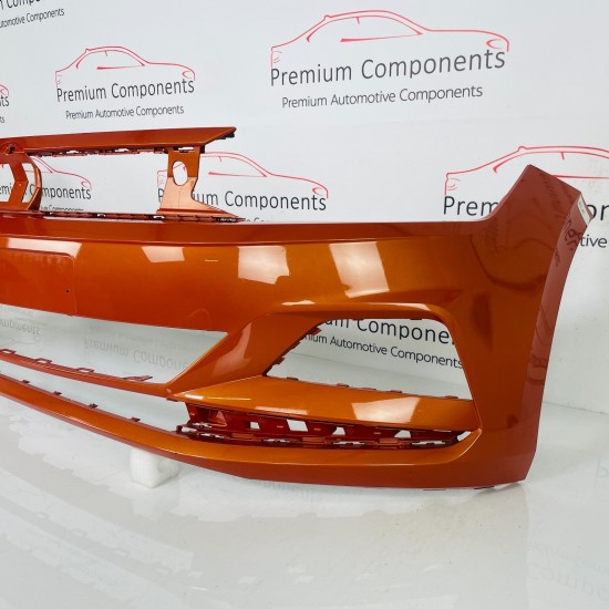 VW Polo Front Bumper Genuine Orange Mk6 Se 2g0807221 | 2017-2022 [at115]
