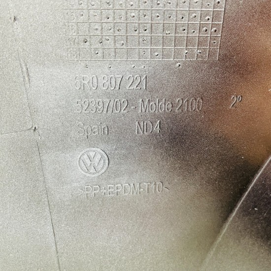 VW Polo Front Bumper Mk5 6r Genuine Black 6r0807221 | 2009-2014 [Ba12]