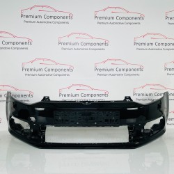 VW Polo Front Bumper Pdc & Jets Genuine Black 6c0807221 | 2014 - 2017 [Ba35]