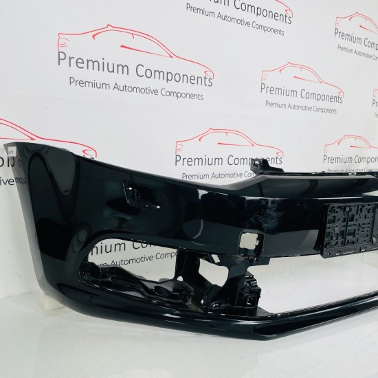 VW Polo Front Bumper Pdc & Jets Genuine Black 6c0807221 | 2014 - 2017 [Ba35]
