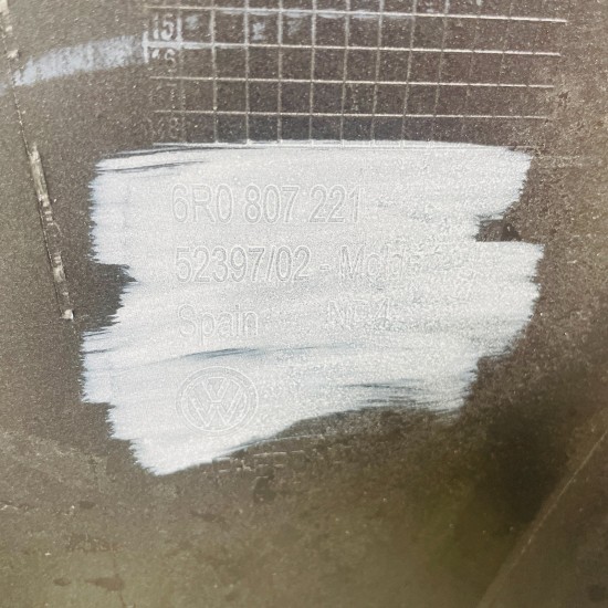 VW Polo Front Bumper Mk5 6r Genuine Grey 6r0807221 | 2009-2014 [Ba41]