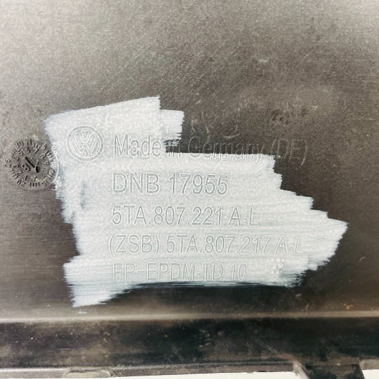 VW Touran Front Bumper Mk2 Highline Genuine Grey 5ta807221al | 2015-2020 [Ba40]