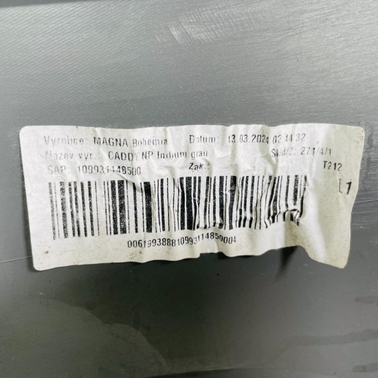 VW Caddy Front Bumper Mk5 2k7 Genuine Grey 2k7807221a | 2020-2025 [Ba125]