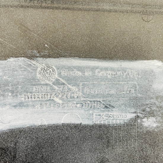 VW Golf Sportsvan Front Bumper Sv Genuine White 510807221 | 2015-2018 [Ba122]