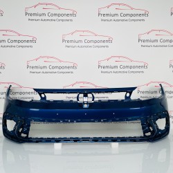 VW Polo Front Bumper Mk6 R Line Genuine Blue 2gs807221h | 2022-2024 [ac4]