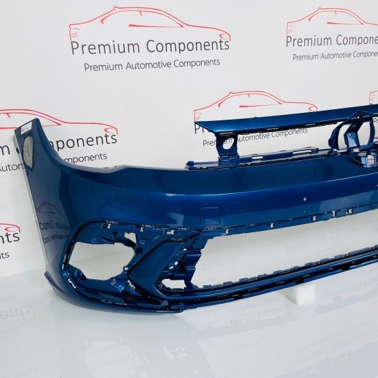 VW Polo Front Bumper Mk6 R Line Genuine Blue 2gs807221h | 2022-2024 [ac4]
