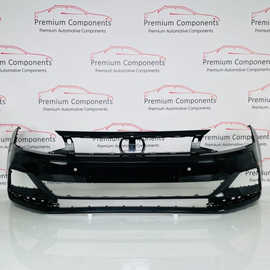 VW Polo Front Bumper Mk6 Se Genuine Black 2g0807221 | 2017-2022 [aw136]
