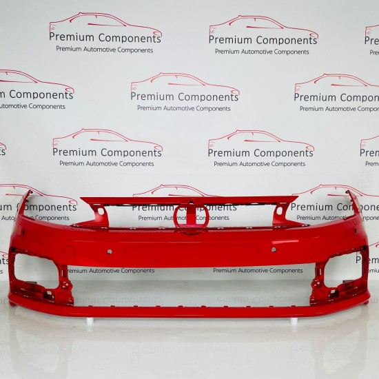 VW Polo Front Bumper Gti R Line Genuine Red 2g0807221j | 2017-2022 [Bc20]