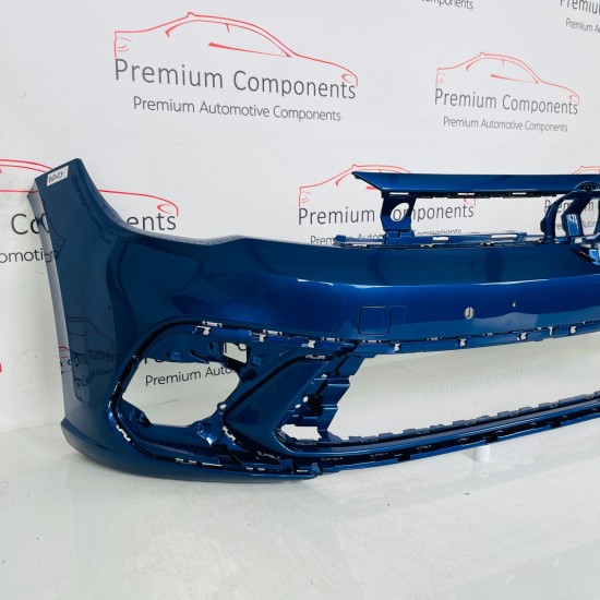 VW Polo Front Bumper Mk6 R-line Genuine Blue 2gs807221h | 2017-2022 [Bd23]