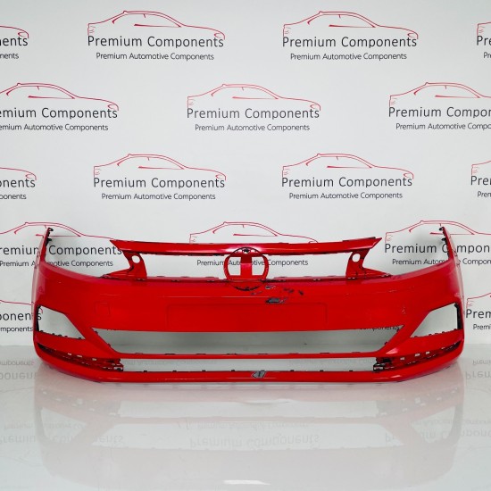 VW Polo Front Bumper Mk6 Se Genuine Red 2gs807221a | 2017 - 2022 [al54]