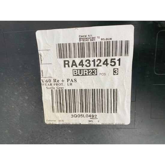 Volvo V60 R Design Rear Bumper In Grey 2019 - 2022 [c28]